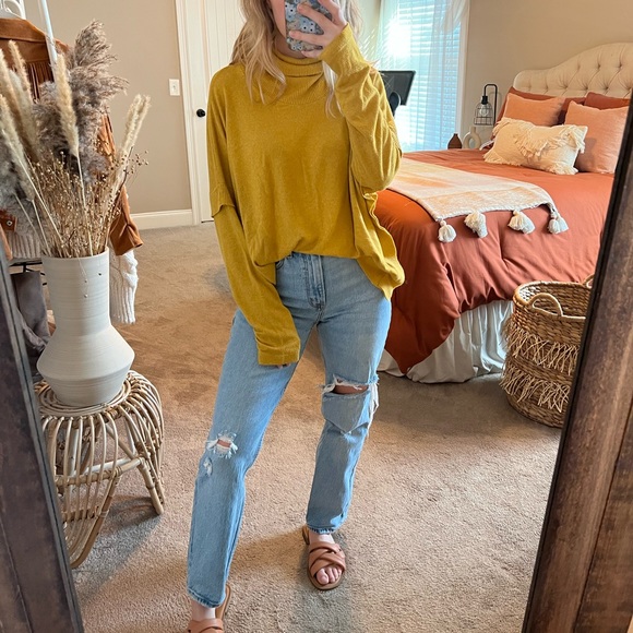 Anthropologie mustard yellow sweater - Picture 3 of 9